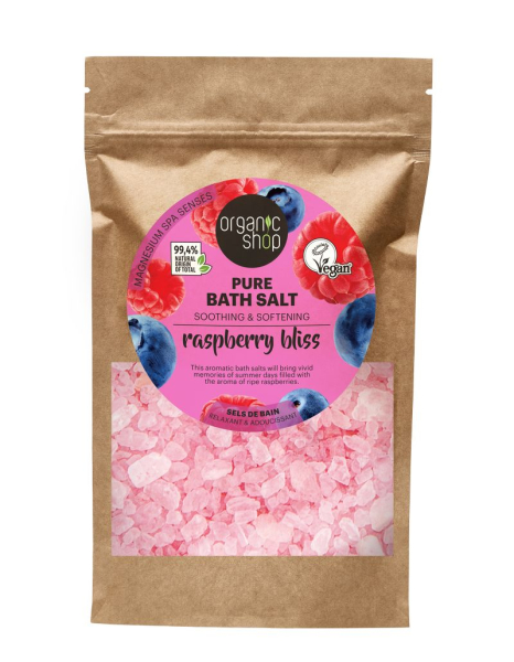 Sales de baño puras «raspberry bliss» 500 g, Organic Shop